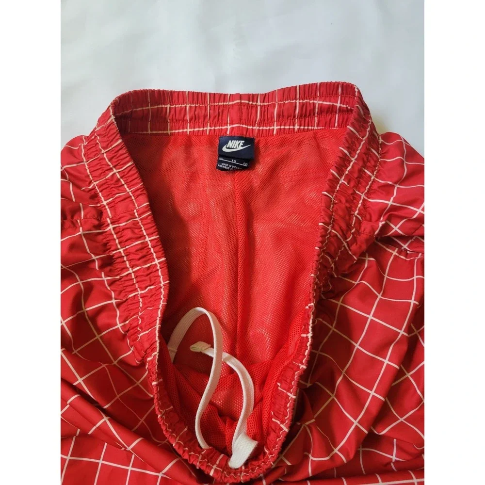 Nike Men's Swim Tunks Shorts  Red & White‎ Size XL